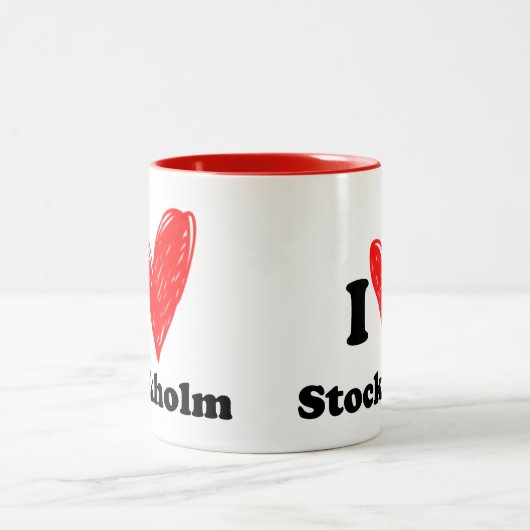 Ik hou van Stockholm Two-Tone Coffee-Mok Tweekleurige Koffiemok (Center)