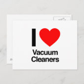 ik hou van stofzuigers briefkaart (Voorkant / Achterkant)