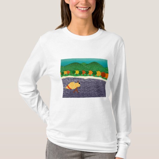 Ik hou van stokken-herfst in Vermont-Stephen Hunec T-shirt (Voorkant)