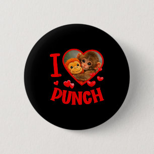 Ik hou van stompen schattige baby aap stompen ronde button 5,7 cm