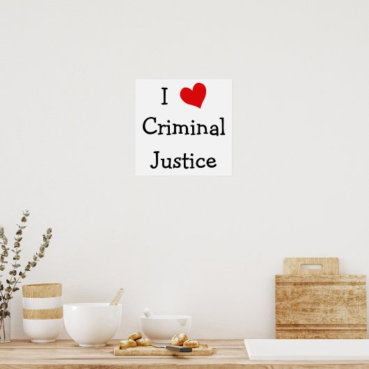 Ik hou van strafrecht poster (Keuken)