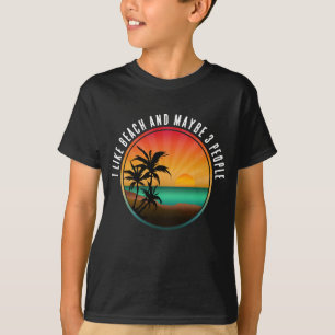 IK HOU VAN STRAND EN MISSCHIEN 3 MENSEN T-SHIRT