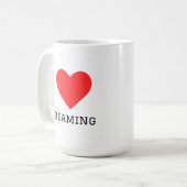 Ik hou van streamen koffiemok (Voorkant links)