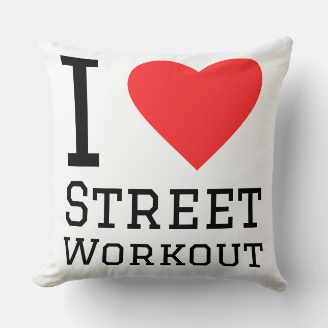 ik hou van street workout kussen (Voorkant)