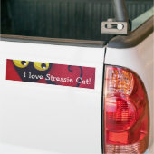 Ik hou van Stressie Cat. Bumpersticker (Op Truck)