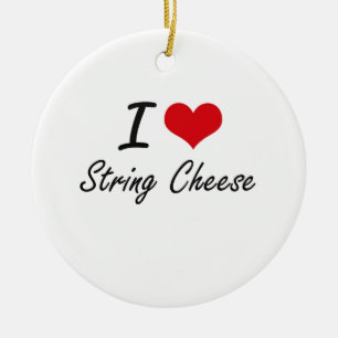 Ik hou van String Cheese Keramisch Ornament