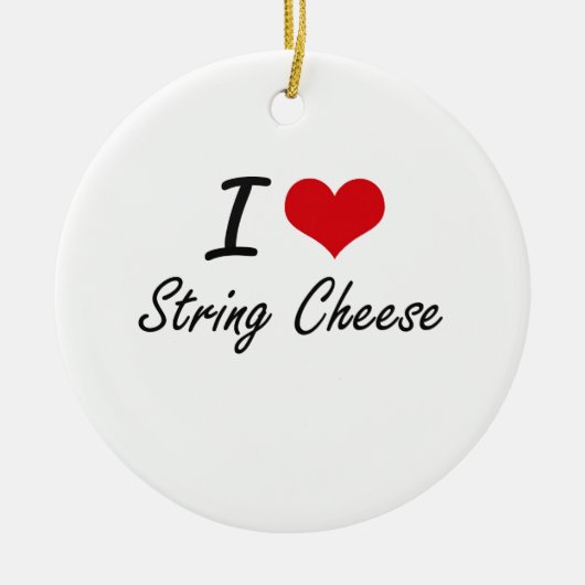 Ik hou van String Cheese Keramisch Ornament (Voorkant)