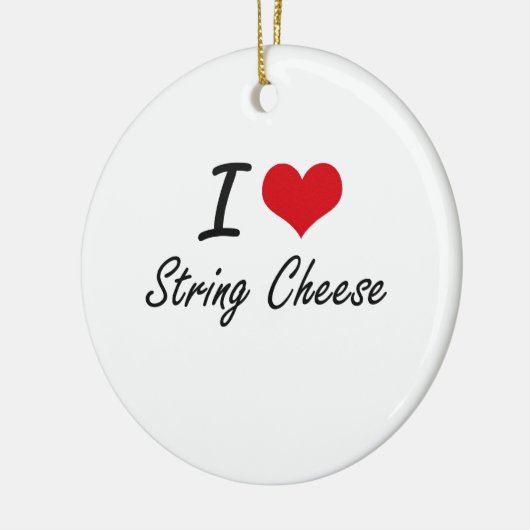Ik hou van String Cheese Keramisch Ornament (Links)