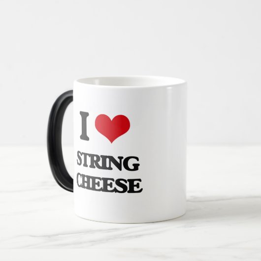 Ik hou van String Cheese Magische Mok (Voorkant links)