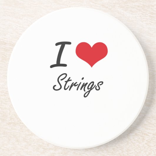 Ik hou van Strings Zandsteen Onderzetter (Voorkant)