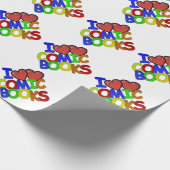 Ik hou van stripboeken cadeaupapier (Hoek)