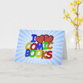 Ik hou van stripboeken kaart (Gele Bloem)