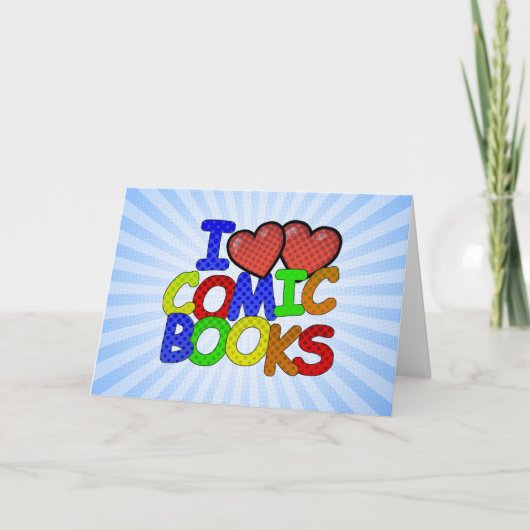 Ik hou van stripboeken kaart (Voorkant)