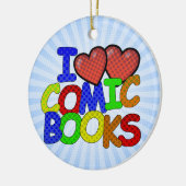 Ik hou van stripboeken keramisch ornament (Links)