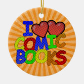 Ik hou van stripboeken keramisch ornament (Voorkant)