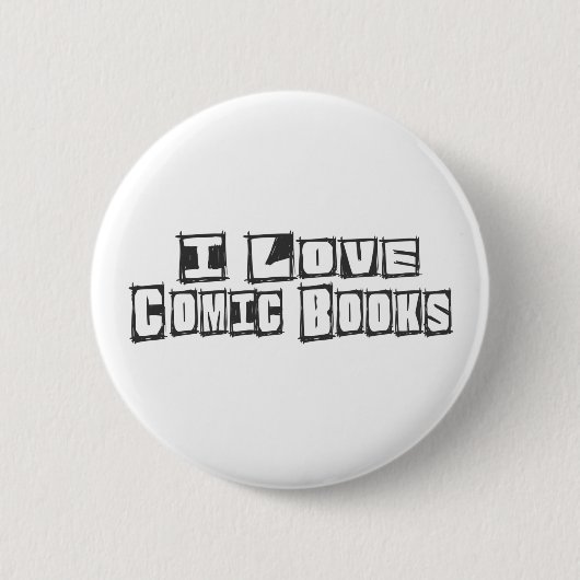 Ik hou van stripboeken ronde button 5,7 cm (Voorkant)