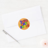 Ik hou van stripboeken ronde sticker (Envelop)