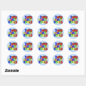 Ik hou van stripboeken ronde sticker (Vel)
