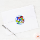 Ik hou van stripboeken ronde sticker (Envelop)