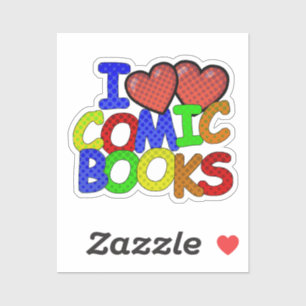 Ik hou van stripboeken sticker