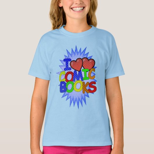 Ik hou van stripboeken T-shirt (Voorkant)