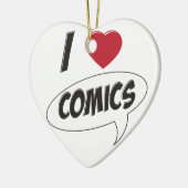 Ik hou van strips! *Hartslag* Keramisch Ornament (Links)