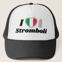 Ik hou van Stromboli Italiaanse hart vlag trucker