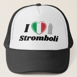 Ik hou van Stromboli Italiaanse hart vlag trucker  Trucker Pet