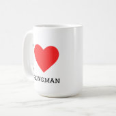 Ik hou van strongman koffiemok (Voorkant links)