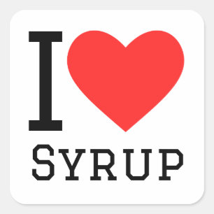 Ik hou van stroop vierkante sticker