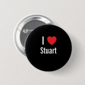 Ik hou van Stuart Ronde Button 5,7 Cm (Voorkant /achterkant)