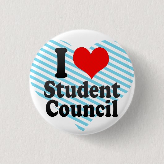 Ik hou van Student Council Ronde Button 3,2 Cm (Voorkant)