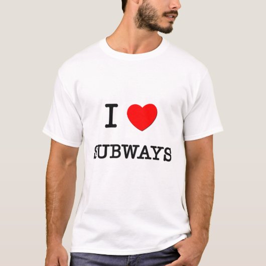 Ik hou van subways t-shirt (Voorkant)