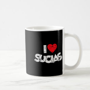 Ik hou van Sucias I Heart Sucias Vintage Versleten Koffiemok