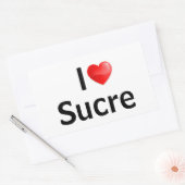 Ik hou van Sucre Rechthoekige Sticker (Envelop)