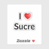 Ik hou van Sucre Sticker (Vel)