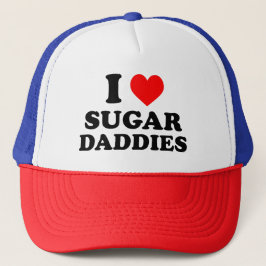 Ik hou van Sugar Daddies in Heart Sugar Daddies Trucker Pet