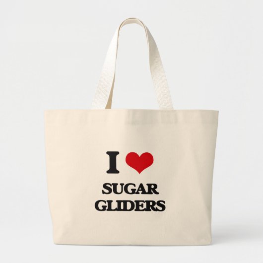 Ik hou van Suiker Gliders Grote Tote Bag (Voorkant)