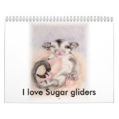 Ik hou van suikerzweefkalender kalender (Hoes)