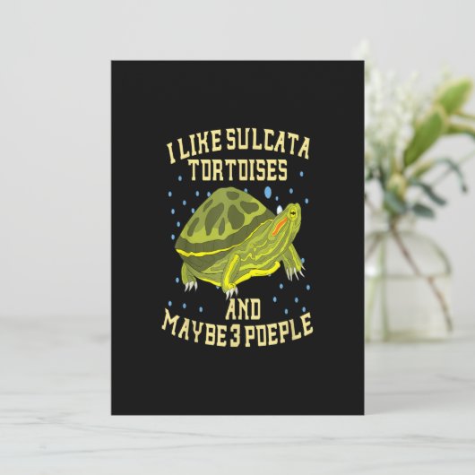 Ik hou van Sulcata-schildpadden en misschien drie Save The Date (Staand voorkant)