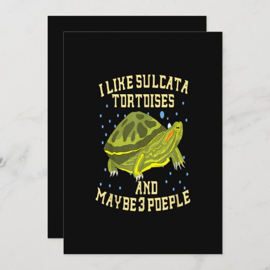 Ik hou van Sulcata-schildpadden en misschien drie Save The Date (Voorkant / Achterkant)