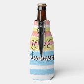 IK HOU VAN Summer Pink Yellow Blue Waterverf Strip Flesjeskoeler (Fles Achterkant)