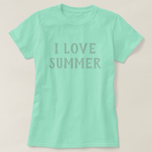Ik hou van Summer Typography Happy Vacation Shirt (Design voorkant)