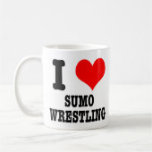 Ik HOU van sumoworstelen Koffiemok (Links)