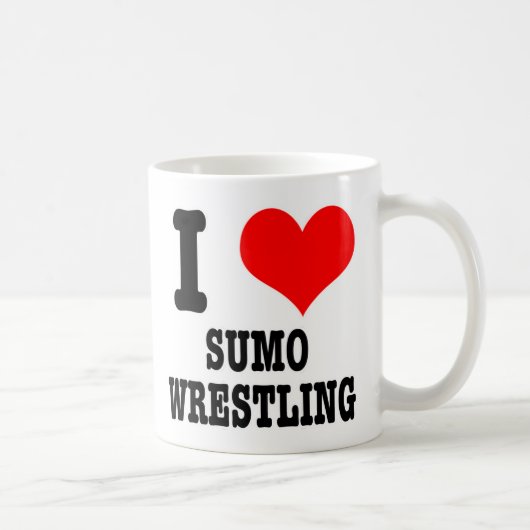Ik HOU van sumoworstelen Koffiemok (Rechts)