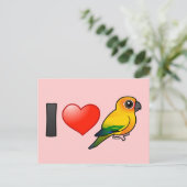 Ik hou van Sun Conures Briefkaart (Staand voorkant)