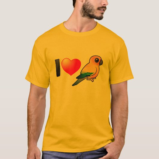 Ik hou van Sun Conures T-shirt (Voorkant)