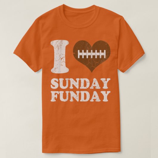 Ik hou van Sunday Funday Football T-shirt (Design voorkant)