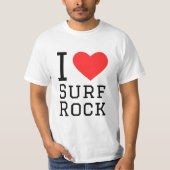Ik hou van surf rock t-shirt (Voorkant)
