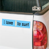 Ik hou van surfen bumpersticker (Op Truck)